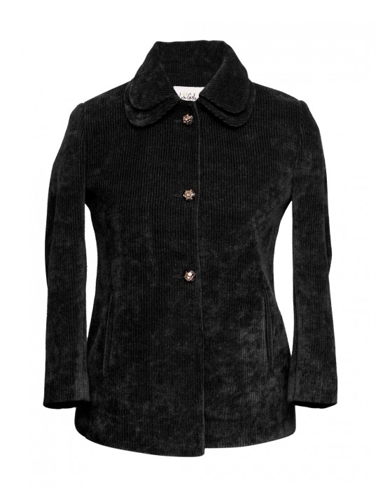 Girls Coat  Metallic Black